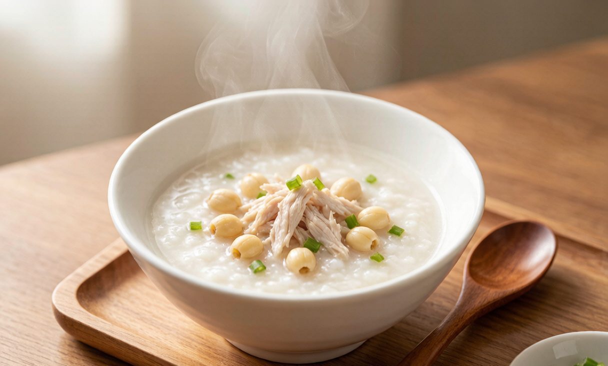 Chicken & Lotus Seed Congee (Jook)
