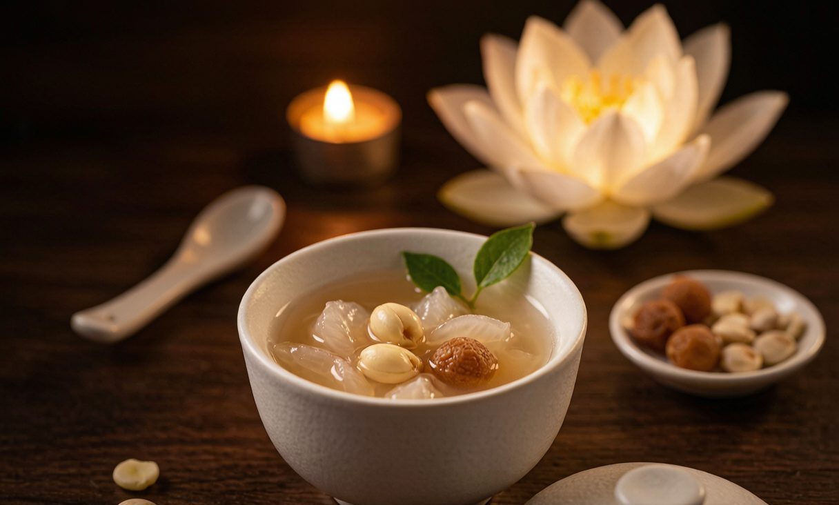 Calming Lotus & Lily Dessert (莲子百合安神羹)